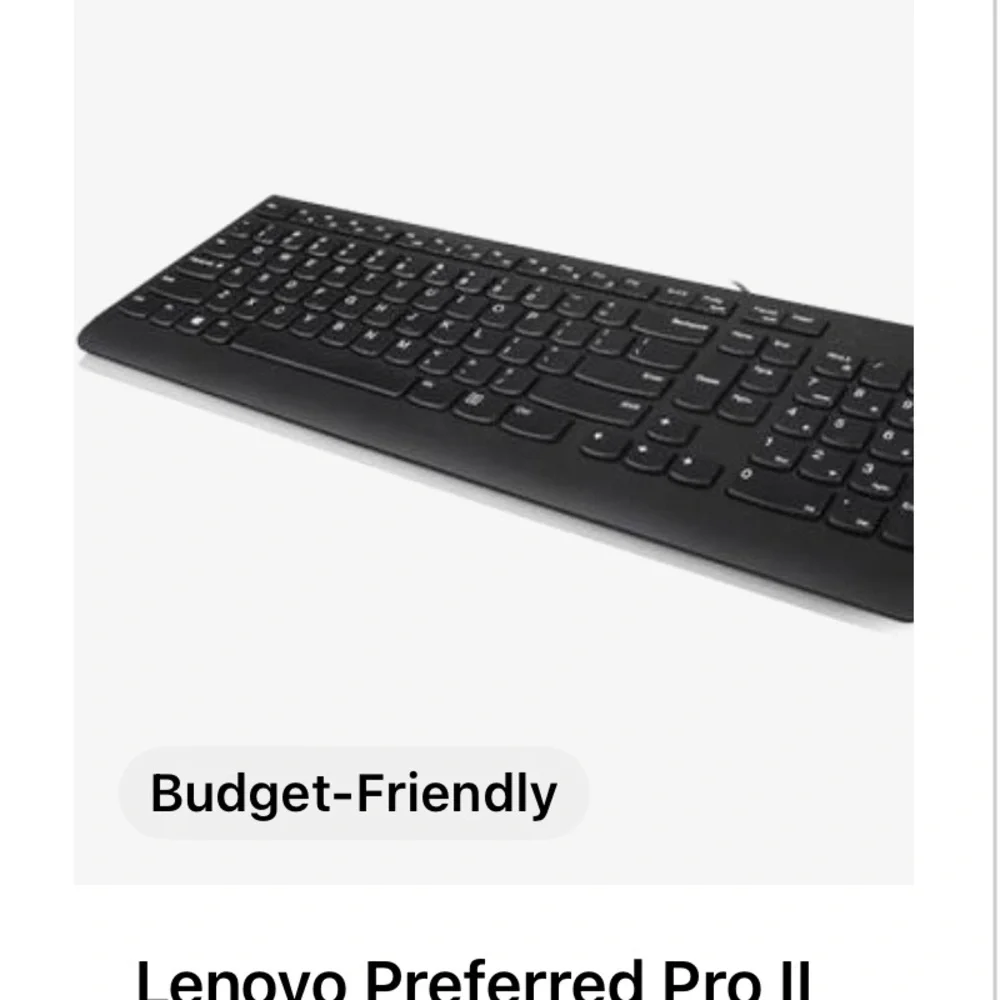 Lenovo Black Mechanical Keyboard Full-Size Professional Design